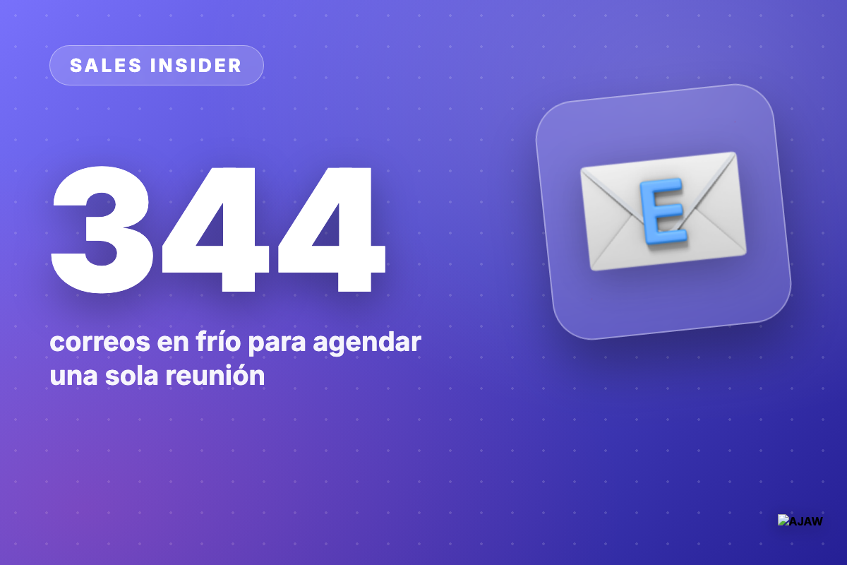 Sales Insider: Mandas 344 correos en frío para agendar UNA reunión — así juegan los que sí agendan