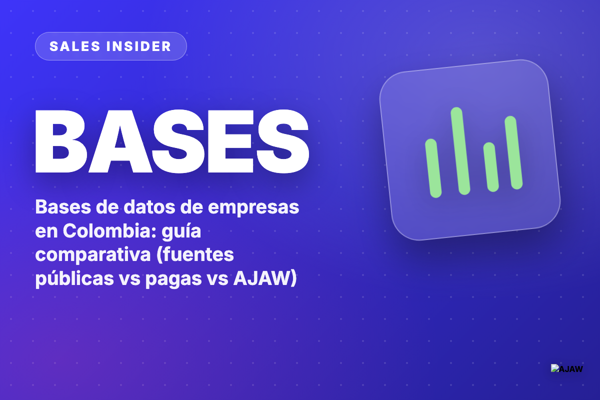 Bases de datos de empresas en Colombia: guía comparativa (fuentes públicas vs pagas vs AJAW)