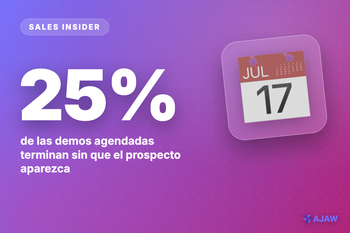Sales Insider: 1 de cada 4 demos agendadas termina en plantón — así se recupera