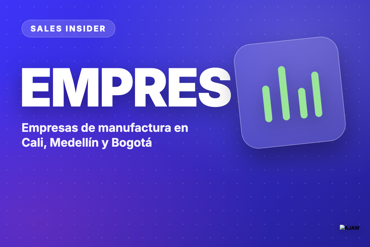 Empresas de manufactura en Cali, Medellín y Bogotá
