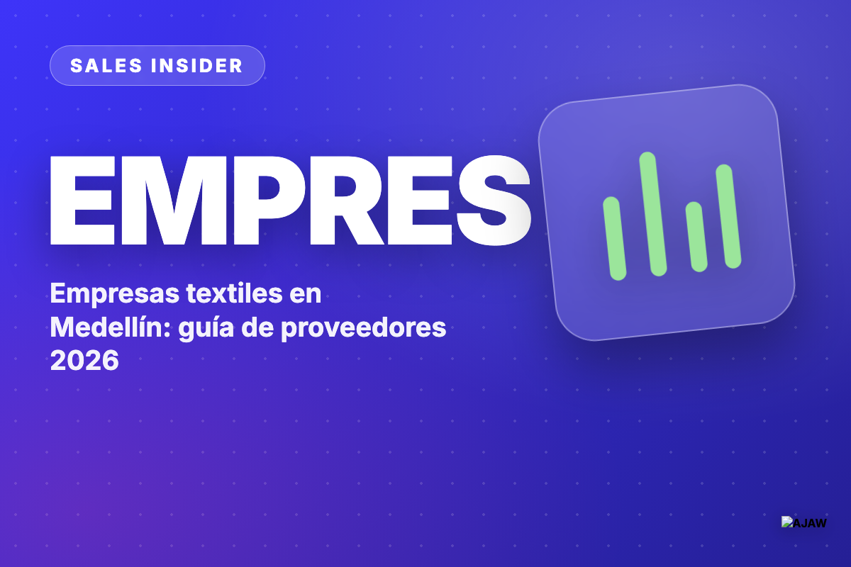 Empresas textiles en Medellín: guía de proveedores 2026